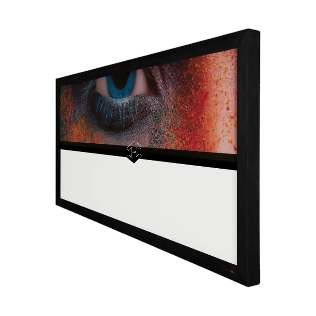 Screen Research FDM – die Rahmenleinwand mit einseitiger DecorMask, die zum Wandbild wird
